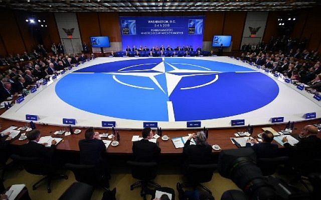 NATO foreign ministers meeting in Washington, DC on April 4, 2019. (MANDEL NGAN / AFP) NATO foreign ministers meeting in Washington, DC on April 4, 2019. (MANDEL NGAN / AFP)