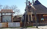 An effigy of Judas on Good Friday, hanging in the town of Pruchnik, on April 19, 2019, in southern Poland. (Hubert Lewkowicz / AFP)