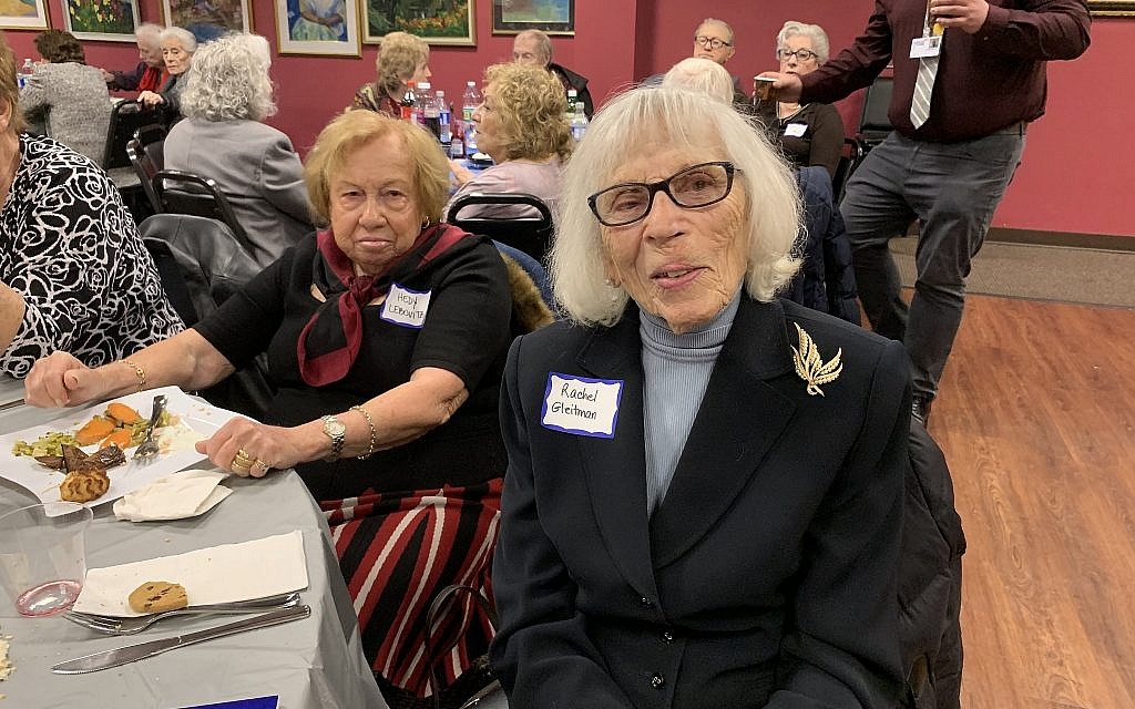 Hedy Lebovitz, left, pictured with Rachel Gleitman, has been going to the seder for around nine years. (Josefin Dolsten)