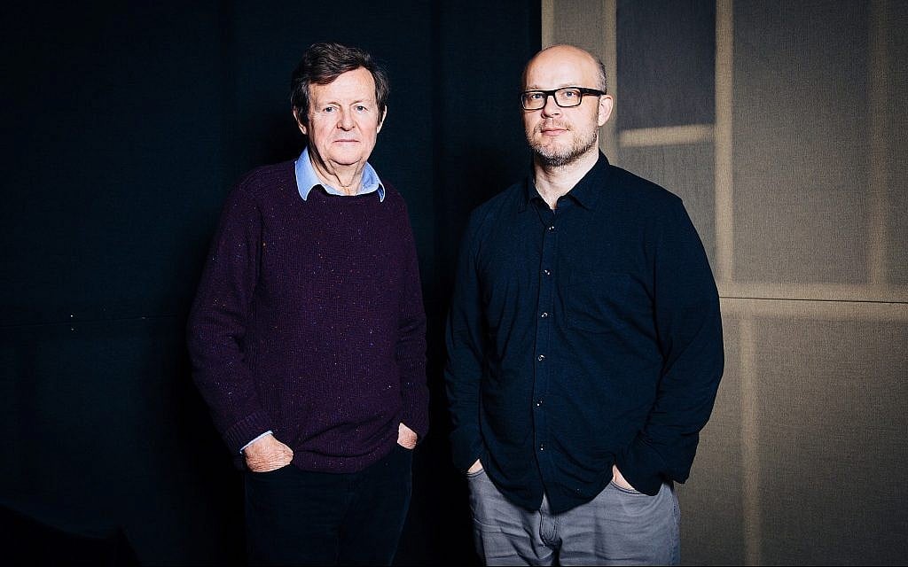 'Wall' filmmaker Cam Christiansen, left,
and writer-subject David Hare. (Courtesy of the National Film Board of Canada)