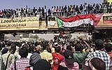 Protesters rally near the military headquarters, April 9, 2019, in the capital Khartoum, Sudan. (AP Photo)