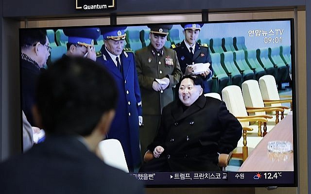 A man watches a TV news program reporting about North Korea's test-fire of a "new-type tactical guided weapon," with a footage of North Korean leader Kim Jong Un, at the Seoul Railway Station in Seoul, South Korea, Thursday, April 18, 2019. North Korea has test-fired a "new-type tactical guided weapon," its state media announced Thursday. (AP Photo/Lee Jin-man) A man watches a TV news program reporting about North Korea's test-fire of a "new-type tactical guided weapon," with a footage of North Korean leader Kim Jong Un, at the Seoul Railway Station in Seoul, South Korea, Thursday, April 18, 2019. North Korea has test-fired a "new-type tactical guided weapon," its state media announced Thursday. (AP Photo/Lee Jin-man)