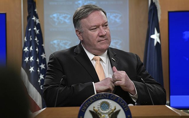 Secretary of State Mike Pompeo speaks during a news conference on April 22, 2019, at the State Department, in Washington. (AP Photo/Sait Serkan Gurbuz) Secretary of State Mike Pompeo speaks during a news conference on April 22, 2019, at the State Department, in Washington. (AP Photo/Sait Serkan Gurbuz)