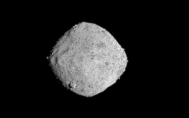 This Nov. 16, 2018, image provide by NASA shows the asteroid Bennu (NASA/Goddard/University of Arizona via AP) This Nov. 16, 2018, image provide by NASA shows the asteroid Bennu (NASA/Goddard/University of Arizona via AP)