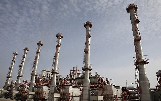This Saturday, March 16, 2019 photo, shows a natural gas refinery at the South Pars gas field on the northern coast of the Persian Gulf, in Asaluyeh, Iran. (AP/Vahid Salemi) This Saturday, March 16, 2019 photo, shows a natural gas refinery at the South Pars gas field on the northern coast of the Persian Gulf, in Asaluyeh, Iran. (AP/Vahid Salemi)