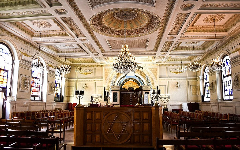 This March 27, 2019 photo shows the sanctuary at Temple Beth-El in Casablanca, Morocco. (Mishael Sims via AP) This March 27, 2019 photo shows the sanctuary at Temple Beth-El in Casablanca, Morocco. (Mishael Sims via AP)