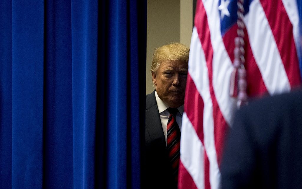 President Donald Trump arrives for a Opportunity Zone conference with state, local, tribal, and community leaders South Court Auditorium of the Eisenhower Executive Office Building, on the White House complex, Wednesday, April 17, 2019, in Washington. (AP/Andrew Harnik) President Donald Trump arrives for a Opportunity Zone conference with state, local, tribal, and community leaders South Court Auditorium of the Eisenhower Executive Office Building, on the White House complex, Wednesday, April 17, 2019, in Washington. (AP/Andrew Harnik)