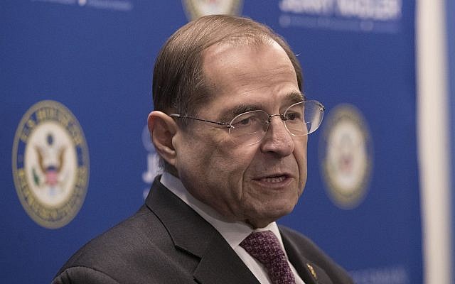 US Rep. Jerrold Nadler, D-NY, chair of the House Judiciary Committee, speaks during a news conference, Thursday, April 18, 2019, in New York. (AP Photo/Mary Altaffer) US Rep. Jerrold Nadler, D-NY, chair of the House Judiciary Committee, speaks during a news conference, Thursday, April 18, 2019, in New York. (AP Photo/Mary Altaffer)
