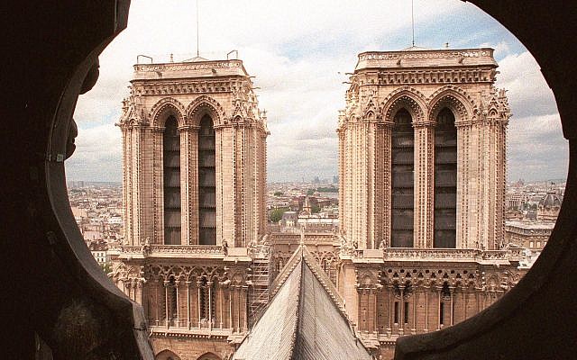 The two towers of Notre Dame Cathedral in Paris are pictured from the spire, June 13, 1998 (AP Photo/Remy de la Mauviniere) The two towers of Notre Dame Cathedral in Paris are pictured from the spire, June 13, 1998 (AP Photo/Remy de la Mauviniere)