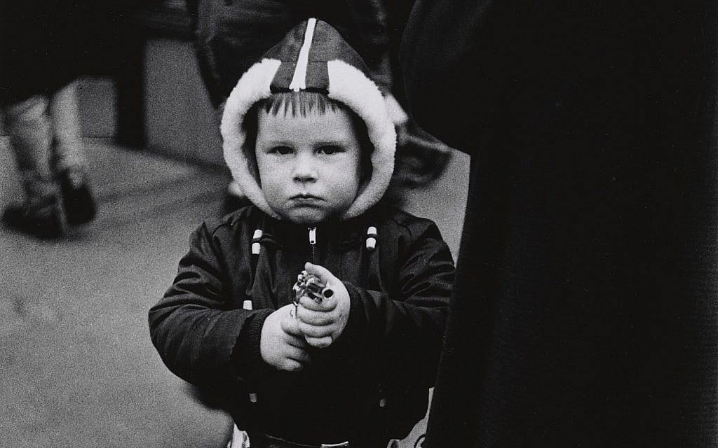 Detail of a boy in a hooded jacket, photographed by Diane Arbus. (Diane Arbus exhibition, London)