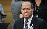 Likud MK Nir Barkat attends a faction meeting ahead of the swearing-in of the new Knesset on April 30, 2019. (Noam Revkin Fenton/Flash90)