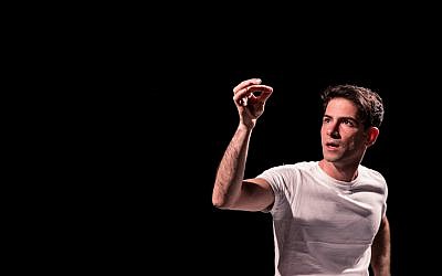 Playwright and actor Niv Petel in 'Knock, Knock.' (courtesy)