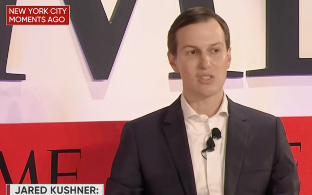 President Donald Trump's adviser Jared Kushner discusses the administration's imminent Israeli-Palestinian peace proposal, April 23, 2019 (CBS/Screen capture) President Donald Trump's adviser Jared Kushner discusses the administration's imminent Israeli-Palestinian peace proposal, April 23, 2019 (CBS/Screen capture)