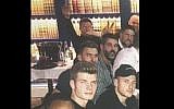 A screenshot of an image posted to Instagram and then deleted by Max Meyer that appears to show Crystal Palace goalkeeper Wayne Hennessey (back left) making a Nazi salute. (Screenshot/Instagram)