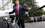 President Donald Trump speaks to the media at the White House, April 26, 2019. (AP Photo/Jacquelyn Martin)