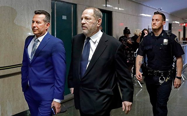 Harvey Weinstein at the State Supreme Court in New York, April 26, 2019. (AP Photo/Richard Drew)