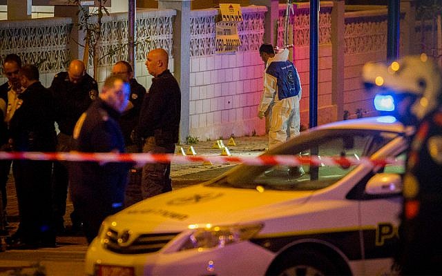 Illustrative: Police at the scene of a shooting incident. February 28, 2017. (Flash90)
