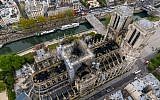 Fire damage to Notre Dame Cathedral in Paris, April 16, 2019. (Gigarama.ru via AP)