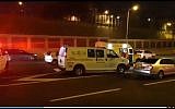 The scene of a suspected hit-and-run in Jerusalem on April 21, 2019. (screen capture: Ynet)
