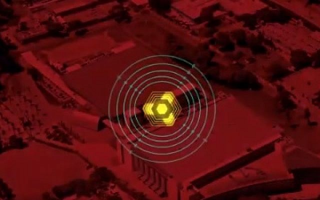 A screen capture from a video threatening the Eurovision Song Contest, unless Israel eases Gaza conditions. (screen capture: Twitter) A screen capture from a video threatening the Eurovision Song Contest, unless Israel eases Gaza conditions. (screen capture: Twitter)