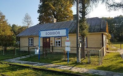 Near 'the ramp' at the former Nazi death camp Sobibor, in Poland, September 2017 (Matt Lebovic/The Times of Israel)