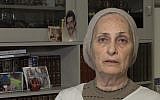 Prichya Heyman, whose brother, IDF soldier Yehuda Katz, has been missing since 1982 (screen capture: Channel 12)