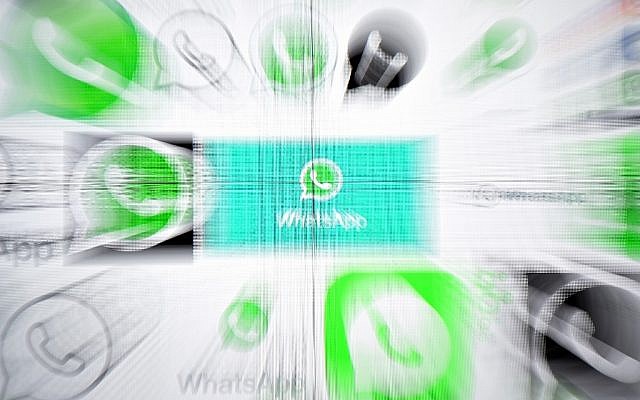A photo from March 22, 2018, shows WhatsApp logos on a screen in Kuala Lumpur, Malaysia. (Manan Vatsyayana/AFP) A photo from March 22, 2018, shows WhatsApp logos on a screen in Kuala Lumpur, Malaysia. (Manan Vatsyayana/AFP)