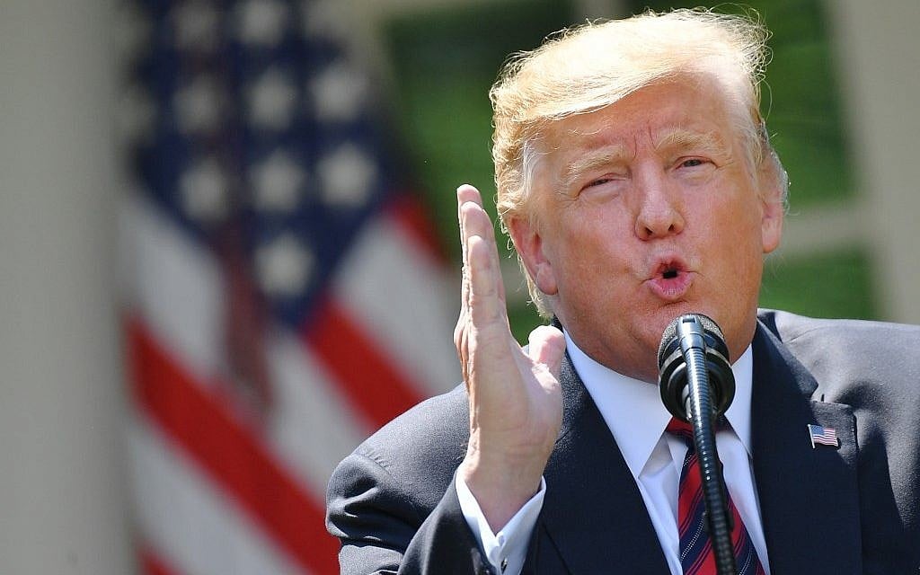 US President Donald Trump gestures as he delivers remarks on immigration at the Rose Garden of the White House in Washington, DC on May 16, 2019. (MANDEL NGAN / AFP) US President Donald Trump gestures as he delivers remarks on immigration at the Rose Garden of the White House in Washington, DC on May 16, 2019. (MANDEL NGAN / AFP)