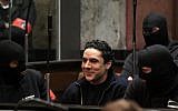In this file photo taken on March 12, 2019, Mehdi Nemmouche looks on during the verdict at his trial for a 2014 terrorist attack at the Jewish Museum in Brussels at The Brussels Justice Palace in Brussels (YVES HERMAN / POOL / AFP)