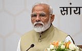Bharatiya Janata Party leader and Indian Prime Minister Narendra Modi attends a ceremony to thank the Union Council of Ministers for their contribution in India's general election, at BJP headquarters in New Delhi, May 21, 2019. (Prakash Singh/AFP)
