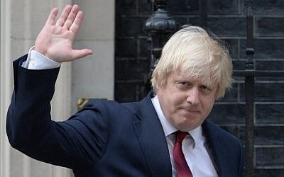 In this file photo from July 13, 2016, Boris Johnson waves as he leaves 10 Downing Street in London. (Oli Scarff/AFP)