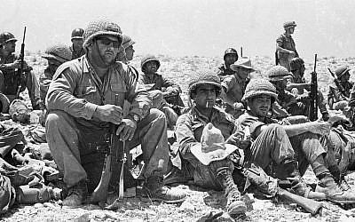 An armor unit on alert in the Negev desert, May 20, 1967. (IPPA/Dan Hadani archive via National Library of Israel)