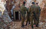 The IDF reveals what it says is the longest cross-border attack tunnel dug by Hezbollah from Lebanon into Israel, May 29, 2019. (Israel Defense Forces)