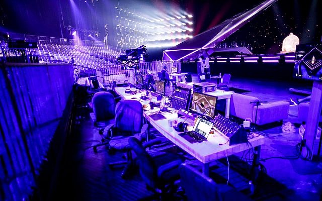 Part of the technical area of the Eurovision stage in Tel Aviv, May 5, 2019. (Thomas Hanses, Eurovision) Part of the technical area of the Eurovision stage in Tel Aviv, May 5, 2019. (Thomas Hanses, Eurovision)