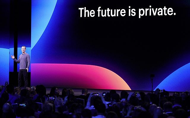 Facebook CEO Mark Zuckerberg, left, makes the keynote speech at F8, the Facebook's developer conference, Tuesday, April 30, 2019, in San Jose, Calif. (AP Photo/Tony Avelar ) Facebook CEO Mark Zuckerberg, left, makes the keynote speech at F8, the Facebook's developer conference, Tuesday, April 30, 2019, in San Jose, Calif. (AP Photo/Tony Avelar )