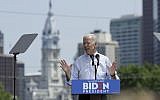 Democratic presidential candidate, former Vice President Joe Biden speaks during a campaign rally at Eakins Oval in Philadelphia, Saturday, May 18, 2019. (AP/Matt Rourke)