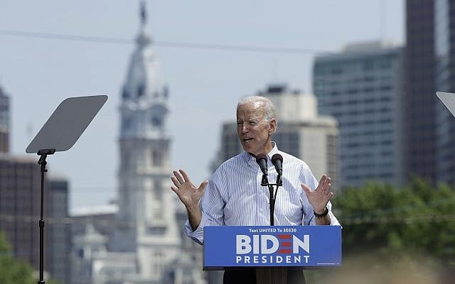 Democratic presidential candidate, former Vice President Joe Biden speaks during a campaign rally at Eakins Oval in Philadelphia, Saturday, May 18, 2019. (AP/Matt Rourke) Democratic presidential candidate, former Vice President Joe Biden speaks during a campaign rally at Eakins Oval in Philadelphia, Saturday, May 18, 2019. (AP/Matt Rourke)