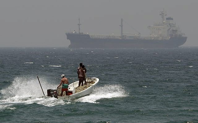 Illustrative: Fishermen in waters off Fujairah, United Arab Emirates, near the Strait of Hormuz, on May 30, 2012. (AP Photo/Kamran Jebreili, File) Illustrative: Fishermen in waters off Fujairah, United Arab Emirates, near the Strait of Hormuz, on May 30, 2012. (AP Photo/Kamran Jebreili, File)