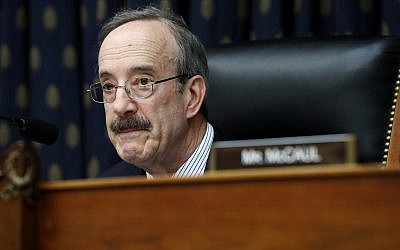 House Foreign Affairs Chairman Rep. Eliot Engel, D-NY, during a committee hearing on Kosovo's Wartime Victims, April 30, 2019, on Capitol Hill in Washington. (AP Photo/Jacquelyn Martin)