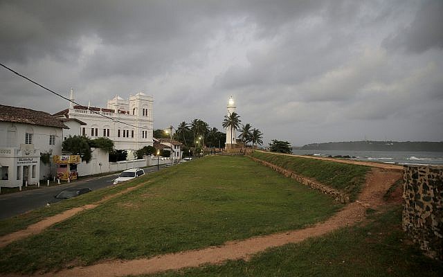 In this May 10, 2019, photo, the 17th century built Dutch fort, which was a popular tourist site, stands empty in Galle, Sri Lanka (AP Photo/Eranga Jayawardena)