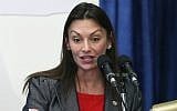 In this January 30, 2019 photo, Florida Agriculture Commissioner Nikki Fried speaks at a pre-legislative news conference, in Tallahassee, Florida. (AP Photo/Steve Cannon, File)