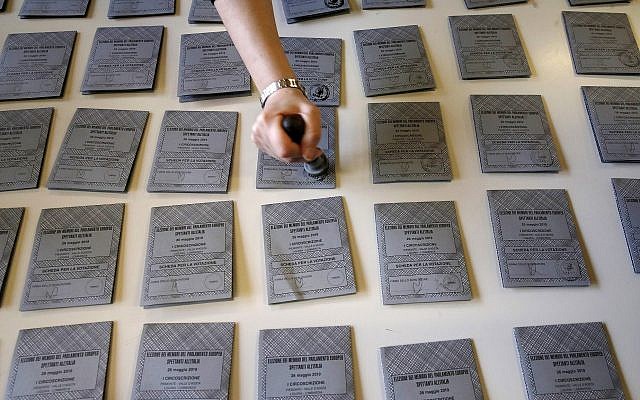 Ballots are being prepared ahead of Sunday's European Elections, in Rozzano, near Milan, Italy, May 25, 2019 (AP Photo/Antonio Calanni) Ballots are being prepared ahead of Sunday's European Elections, in Rozzano, near Milan, Italy, May 25, 2019 (AP Photo/Antonio Calanni)