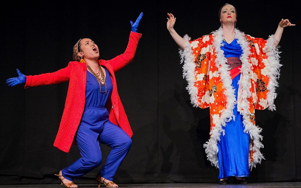Renee Fajardo as Assistant and Patricia Auchterlonie as Angele in 'The Tsar Wants His Photograph Taken.' (Dr. Frank Abba Smith)