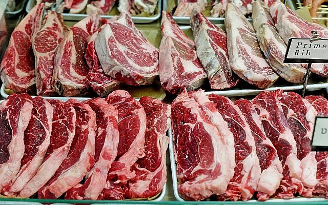 Illustrative: Prime rib and ribeye steaksk at the M25 meat restaurant in Tel Aviv. (Ran Biran) Illustrative: Prime rib and ribeye steaksk at the M25 meat restaurant in Tel Aviv. (Ran Biran)