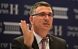 Gideon Sa'ar speaks at a conference in Jerusalem organized by the Israel Democracy Institute, on June 19, 2018. (Yossi Zeliger/ Flash90/File)