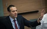 House Committee Chairman MK Miki Zohar leads a discussion on canceling the 2013 law limiting the number of ministers, at the Knesset in Jerusalem, May 21, 2019. (Yonatan Sindel/Flash90)