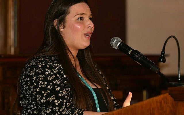 Jewish UK Labour member Izzy Lenga at a conference in Krakow, Poland on May 1, 2019 (Yossi Zeliger) Jewish UK Labour member Izzy Lenga at a conference in Krakow, Poland on May 1, 2019 (Yossi Zeliger)