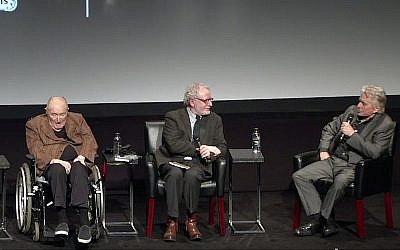From left to right, Wynn Handman, Jeremy Gerard, and Michael Douglas answer questions at the 'It Takes A Lunatic' world premiere during the 2019 Tribeca Film Festival on May 3, 2019 in New York City. (Photo by Monica Schipper/Getty Images for Tribeca Film Festival)