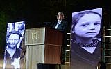 President Reuven Rivlin at the ceremony closing Holocaust Heroes’ and Martyrs’ Remembrance Day at Kibbutz Yad Mordechai, May 2, 2019. (Mark Neiman, GPO)