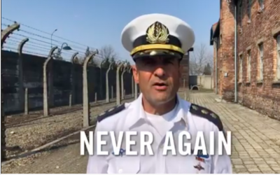 A screenshot from a video uploaded by the IDF on Holocaust Memorial Day on May 2, 2019. (screenshot: IDF)